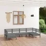 Gartenmöbel-Set 6-teilig aus massivem grauem Kiefernholz von vidaXL, Gartensets - Ref: Foro24-3083396, Preis: 317,01 €, Rabat...