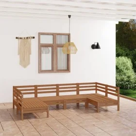 Garden furniture set 6 pieces solid honey brown pine wood by vidaXL, Garden sets - Ref: Foro24-3083397, Price: 317,84 €, Disc...