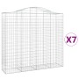 Gabionenkörbe 7 Stück Bogenform Eisen 200x50x180/200 cm von vidaXL, Töpfe und Pflanzgefäße - Ref: Foro24-3145729, Preis: 946,...