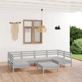 Garden furniture set 7 pieces solid white pine wood by vidaXL, Garden sets - Ref: Foro24-3083400, Price: 383,27 €, Discount: %