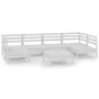 Garden furniture set 7 pieces solid white pine wood by vidaXL, Garden sets - Ref: Foro24-3083400, Price: 383,27 €, Discount: %