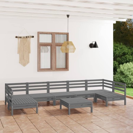 Gartenmöbel-Set 8-teilig aus massivem Kiefernholz von vidaXL, Gartensets - Ref: Foro24-3083411, Preis: 415,42 €, Rabatt: %