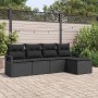 Conjunto de sofá de jardín con cojín 5 pcs Negro