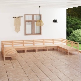 Garden furniture set 10 pieces solid pine wood by vidaXL, Garden sets - Ref: Foro24-3083424, Price: 424,09 €, Discount: %