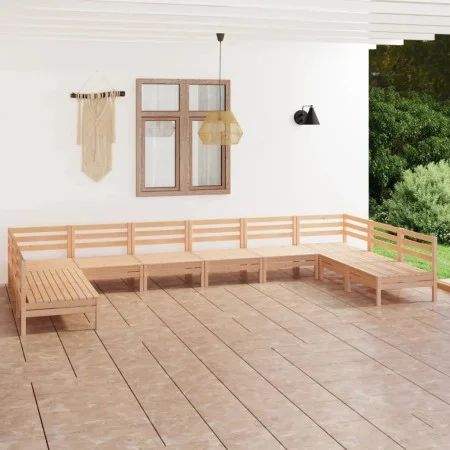 Gartenmöbel-Set 10-teilig aus massivem Kiefernholz von vidaXL, Gartensets - Ref: Foro24-3083424, Preis: 405,98 €, Rabatt: %