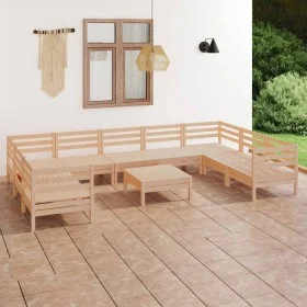 Garden furniture set 10 pieces solid pine wood by vidaXL, Garden sets - Ref: Foro24-3083539, Price: 412,44 €, Discount: %