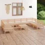 Gartenmöbel-Set 10-teilig aus massivem Kiefernholz von vidaXL, Gartensets - Ref: Foro24-3083539, Preis: 412,44 €, Rabatt: %