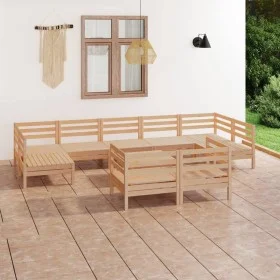 Gartenmöbel-Set 10-teilig aus massivem Kiefernholz von vidaXL, Gartensets - Ref: Foro24-3083479, Preis: 412,44 €, Rabatt: %