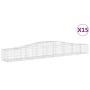 Gabionenkörbe 15 Stück Bogenform Eisen 400x50x40/60 cm von vidaXL, Töpfe und Pflanzgefäße - Ref: Foro24-3145926, Preis: 1,00 ...