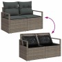 Conjunto de sofá de jardín con cojín 6 pcs Gris Claro
