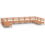 Juego muebles de jardín 10 pzas madera maciza pino marrón miel de vidaXL, Conjuntos de jardín - Ref: Foro24-3083427, Precio: ...