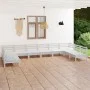 Gartenmöbel-Set 10-teilig aus massivem weißem Kiefernholz von vidaXL, Gartensets - Ref: Foro24-3083425, Preis: 498,42 €, Raba...