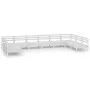 Gartenmöbel-Set 10-teilig aus massivem weißem Kiefernholz von vidaXL, Gartensets - Ref: Foro24-3083425, Preis: 498,42 €, Raba...