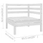 Gartenmöbel-Set 10-teilig aus massivem weißem Kiefernholz von vidaXL, Gartensets - Ref: Foro24-3083425, Preis: 498,42 €, Raba...