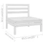 Gartenmöbel-Set 10-teilig aus massivem weißem Kiefernholz von vidaXL, Gartensets - Ref: Foro24-3083425, Preis: 498,42 €, Raba...