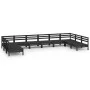 Gartenmöbel-Set 10-teilig aus massivem schwarzem Kiefernholz von vidaXL, Gartensets - Ref: Foro24-3083428, Preis: 508,15 €, R...