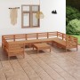 Garden furniture set 10 pieces solid honey brown pine wood by vidaXL, Garden sets - Ref: Foro24-3083542, Price: 522,74 €, Dis...