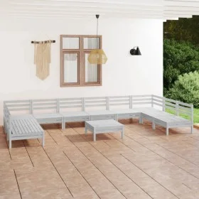 Garden furniture set 11 pieces solid white pine wood by vidaXL, Garden sets - Ref: Foro24-3083430, Price: 570,78 €, Discount: %