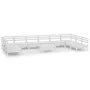Gartenmöbel-Set 11-teilig aus massivem weißem Kiefernholz von vidaXL, Gartensets - Ref: Foro24-3083430, Preis: 570,78 €, Raba...