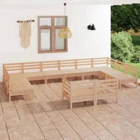 Gartenmöbel-Set 12-teilig aus massivem Kiefernholz von vidaXL, Gartensets - Ref: Foro24-3083494, Preis: 537,87 €, Rabatt: %