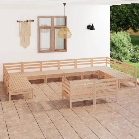 Juego de muebles de jardín 12 piezas madera maciza de pino de vidaXL, Conjuntos de jardín - Ref: Foro24-3083494, Precio: 562,...