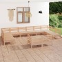 Juego de muebles de jardín 12 piezas madera maciza de pino de vidaXL, Conjuntos de jardín - Ref: Foro24-3083494, Precio: 562,...