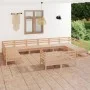 Juego de muebles de jardín 12 piezas madera maciza de pino de vidaXL, Conjuntos de jardín - Ref: Foro24-3083494, Precio: 537,...