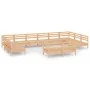 Juego de muebles de jardín 12 piezas madera maciza de pino de vidaXL, Conjuntos de jardín - Ref: Foro24-3083494, Precio: 537,...