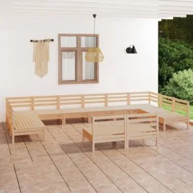 Gartenmöbel-Set 12-teilig aus massivem Kiefernholz von vidaXL, Gartensets - Ref: Foro24-3083454, Preis: 485,59 €, Rabatt: %