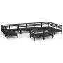 Gartenmöbel-Set 12-teilig aus massivem schwarzem Kiefernholz von vidaXL, Gartensets - Ref: Foro24-3083498, Preis: 624,72 €, R...