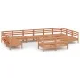 Gartenmöbel-Set 12-tlg. massives Zirbenholz honigbraun von vidaXL, Gartensets - Ref: Foro24-3083497, Preis: 633,27 €, Rabatt: %