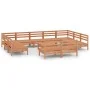 Juego muebles de jardín 12 pzas madera maciza pino marrón miel de vidaXL, Conjuntos de jardín - Ref: Foro24-3083452, Precio: ...