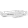 12-teiliges Gartenmöbel-Set aus massivem Kiefernholz weiß von vidaXL, Gartensets - Ref: Foro24-3083455, Preis: 612,89 €, Raba...