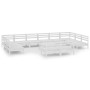Gartenmöbel-Set 13-tlg. massives Zirbenholz weiß von vidaXL, Gartensets - Ref: Foro24-3083460, Preis: 667,48 €, Rabatt: %