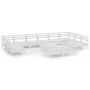 Gartenmöbel-Set 13-teilig aus massivem weißem Kiefernholz von vidaXL, Gartensets - Ref: Foro24-3083500, Preis: 683,20 €, Raba...