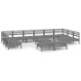 Gartenmöbel-Set 13-teilig aus massivem grauem Kiefernholz von vidaXL, Gartensets - Ref: Foro24-3083461, Preis: 650,12 €, Raba...
