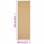 Alfombra de sisal natural 80x250 cm