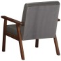 Sillón de cuero auténtico gris