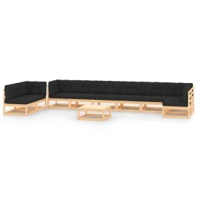 Garden furniture 10 pcs anthracite cushions solid pine wood by vidaXL, Garden sets - Ref: Foro24-3083844, Price: 863,30 €, Di...
