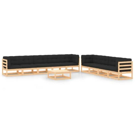 Gartenmöbel 10 Stück Kissen anthrazit massives Zirbenholz von vidaXL, Gartensets - Ref: Foro24-3083912, Preis: 826,76 €, Raba...