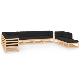 Garden furniture 11 pcs anthracite cushions solid pine wood by vidaXL, Garden sets - Ref: Foro24-3083880, Price: 961,65 €, Di...