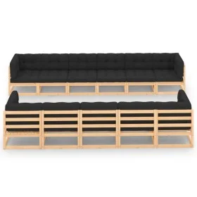 Garden furniture 11 pcs anthracite cushions solid pine wood by vidaXL, Garden sets - Ref: Foro24-3083913, Price: 973,72 €, Di...