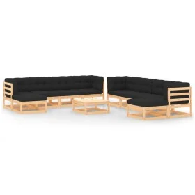 Garden furniture 11 pcs anthracite cushions solid pine wood by vidaXL, Garden sets - Ref: Foro24-3083894, Price: 829,66 €, Di...