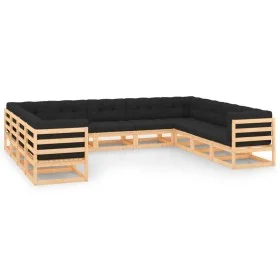 Garden furniture 11 pcs anthracite cushions solid pine wood by vidaXL, Garden sets - Ref: Foro24-3083875, Price: 973,72 €, Di...