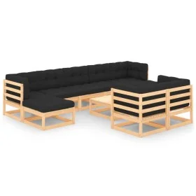 Gartenmöbel 10 Stück anthrazitfarbene Kissen aus massivem Kiefernholz von vidaXL, Gartensets - Ref: Foro24-3083892, Preis: 74...