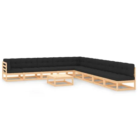 Gartenmöbel 10 Stück Kissen anthrazit massives Zirbenholz von vidaXL, Gartensets - Ref: Foro24-3083904, Preis: 850,45 €, Raba...