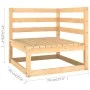 Gartenmöbel 13-teilig mit anthrazitfarbenen Massivholzkissen von vidaXL, Gartensets - Ref: Foro24-3083908, Preis: 1,00 €, Rab...