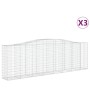 Gabion baskets 3 pcs arch shape iron 400x50x120/140 cm by vidaXL, Pots and planters - Ref: Foro24-3145970, Price: 572,83 €, D...