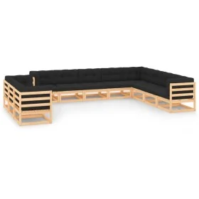 Garden furniture 11 pcs anthracite cushions solid pine wood by vidaXL, Garden sets - Ref: Foro24-3083859, Price: 988,07 €, Di...