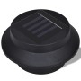 Set de lámparas solares de exterior para valla 6 piezas negro